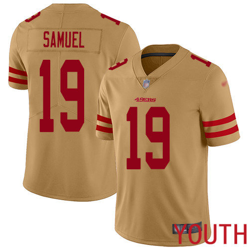 San Francisco 49ers Limited Gold Youth Deebo Samuel NFL Jersey #19 Inverted Legend